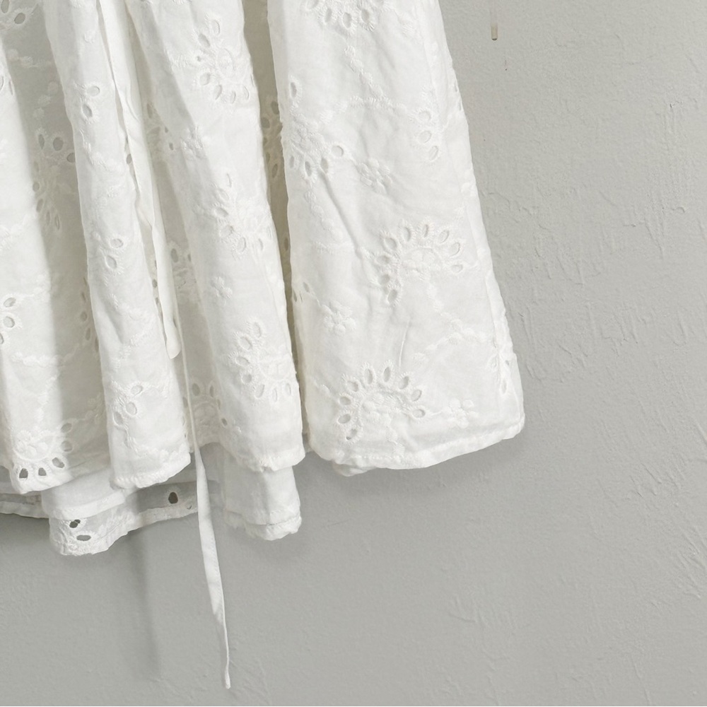 New MIOU MUSE VICI Women’s White Eyelet Ruffle FLORENCE Dress Puff Sleeve Sz S - Picture 5 of 10